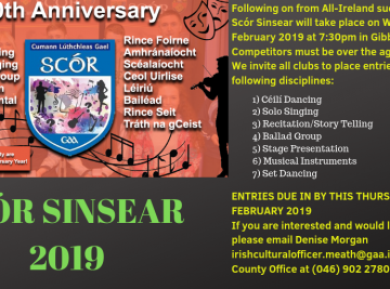 Scór Sinsear 2019